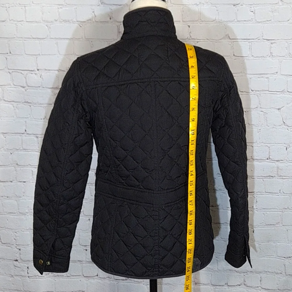 J. Crew Black Quilted Field Jacket